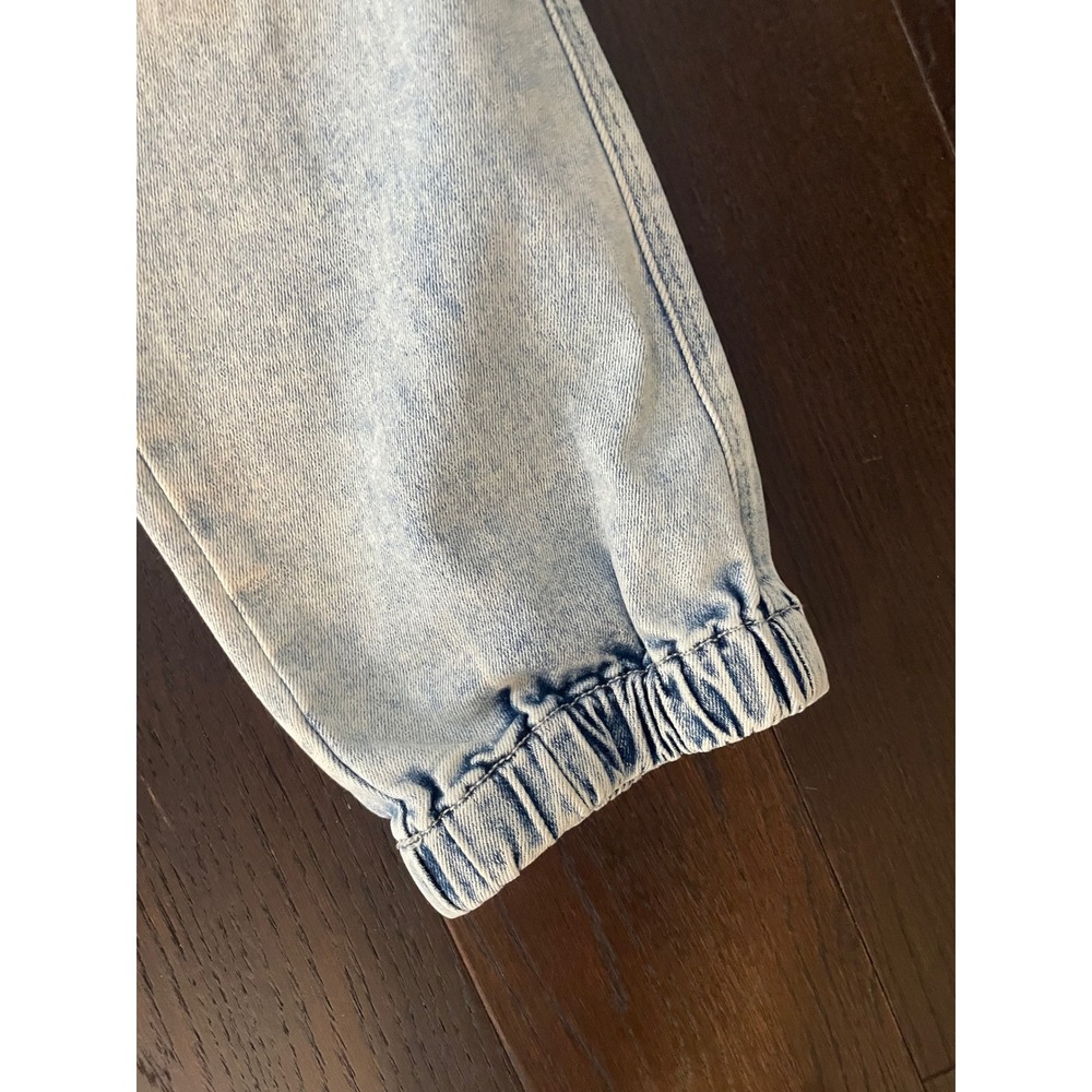 Risen Jeans Acid Wash Denim Joggers Light Blue Utility Pants RDP5652 Size 11 30 - Picture 2 of 8